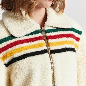 Pendleton Glacier Stripe Sherpa Fleece Jacket Women’s Large